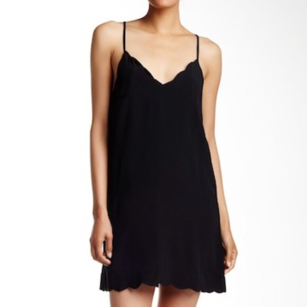 ASTR Scalloped Slip Mini Dress